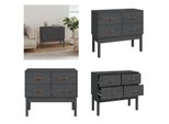 Vidaxl Mobile Console Grigio 90X40X78 Cm In Pino Massiccio - Mobile Console - Mobile - Mobile - Mobile Laterale