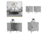 Vidaxl Comodini 2 Pz. Grigio Cemento 40X40X50 Cm Materiale A Base Di Legno - Comodini - Armadio - Comodino