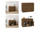 Vidaxl Credenza Marrone Miele 100X40X75 Cm In Legno Di Pino Massiccio - Credenza - Credenze - Cassettiere - Credenze - Credenze