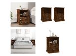 Vidaxl Comodini 2 Pz. Rovere Fumé 43X36X60 Cm - Comodini - Armadi - Armadio - Comodino