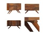 Vidaxl Credenza In Legno Massiccio Di Scarto Marrone 110X30X75 Cm - Credenza - Credenze - Credenze - Credenze - Credenze - Credenze