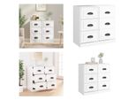 Vidaxl Credenza Bianca Lucida 70X35,5X67,5 Cm In Legno - Credenza - Credenze - Armadio - Armadio Portaoggetti