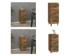 Vidaxl Credenza In Rovere Affumicato 34,5X34X90 Cm - Credenza - Credenze - Armadio - Armadio Portaoggetti