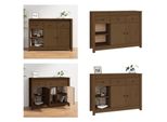 Vidaxl Credenza Marrone Miele 100X35X74 Cm Pino Massiccio - Credenza - Credenze - Cassettiere - Cassettoni