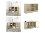 Vidaxl Vetrina Rovere Sonoma 120X30,5X70 Cm Materiale A Base Di Legno - Vetrina - Vetrine - Vetrinetta - Vetrini - Vetrinette