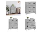 Vidaxl Credenza Grigio Cemento 69,5X34X90 Cm Materiale A Base Di Legno - Credenza - Credenza - Armadio - Credenza