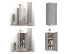 Vidaxl Armadio A Muro Grigio Sonoma 34,5X34X90 Cm Materiale Legno - Armadio A Muro - Armadio A Muro - Armadio A Muro - Armadio A Muro Tv