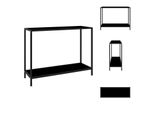Vidaxl Consolle Nera 100X35X75 Cm In Vetro Temperato - Tavoli Laterali