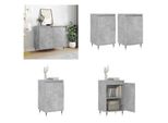 Vidaxl Credenze 2 Pz. Grigio Cemento 40X35X70 Cm Materiale A Base Di Legno - Credenza - Credenze - Armadio - Armadio Portaoggetti
