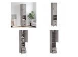 Vidaxl Credenza Grigio Sonoma 34,5X34X180 Cm Materiale A Base Di Legno - Credenza - Credenze - Credenza - Armadio