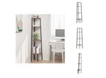 Vidaxl Scaffale Angolare A 4 Ripiani Marrone Scuro E Nero 45,5X31,5X150 Cm - Librerie E Scaffalature