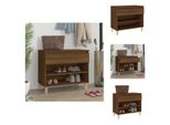 Vidaxl Portascarpe Marrone Look Rovere 70X36X60 Cm Materiale A Base Di Legno - Portascarpe E Armadietti