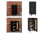 Vidaxl Credenza Nera 34,5X34X90 Cm Materiale A Base Di Legno - Credenza - Credenze - Credenza - Armadio