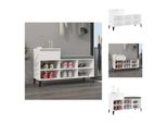 Vidaxl Portascarpe Bianco Lucido 102X36X60 Cm In Legno - Portascarpe E Armadietti