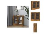 Vidaxl Vetrina In Rovere Affumicato 82,5X30,5X80 Cm Materiale A Base Di Legno - Librerie E Scaffalature
