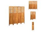 Vidaxl Divisorio In 4 Parti 161X2X170 Cm In Legno Massiccio Di Acacia - Divisorio Per Ambienti