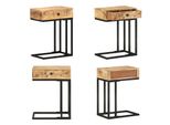 Vidaxl Tavolino A U 45X30X61 Cm In Legno Massello Di Mango - Tavolino - Tavolini - Tavolino Di Legno - Tavolini Di Legno