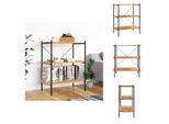 Vidaxl Scaffale A 3 Ripiani Nero E Rovere 80X40X92 Cm - Librerie E Scaffali