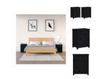 Vidaxl Comodini 2 Pezzi Neri 50X35X61,5 Cm In Legno Di Pino Massiccio - Comodini