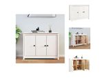 Vidaxl Credenza Bianca 100X35X74 Cm In Legno Di Pino Massiccio - Credenze