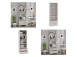 Vidaxl Credenza Hamar Weiß 60X35X180 Cm Massivholz Kiefer - Credenza - Credenza Holz - Credenza Massivholz