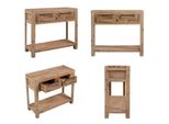 Vidaxl Tavolo Consolle 82X33X73 Cm In Legno Massiccio Di Acacia - Tavolo Consolle - Tavoli Consolle - Tavolo Consolle In Legno - Tavoli Consolle In Legno