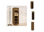 Vidaxl Portascarpe Marrone Miele 30X34X105 Cm In Legno Di Pino Massiccio - Portascarpe E Armadietti