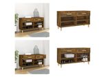 Vidaxl Scarpiera In Rovere Affumicato 102X35X55 Cm In Legno - Scarpiera - Armadietti Per Scarpe - Custodia Per Scarpe - Organizzatore Per Scarpe