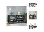 Vidaxl Tavolini 2 Pz. Nero 40X42X50 Cm Materiale Legno - Tavolini
