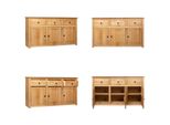 Vidaxl Credenza 135 X 40 X 80 Cm In Legno Massiccio Di Pino Panama - Credenza - Credenze - Credenze In Legno - Credenze In Legno