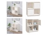 Vidaxl Credenza Bianca 74X35X80 Cm In Pino Massiccio - Credenza - Credenze - Mobile - Mobile Credenza