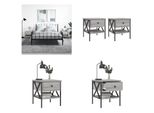 Vidaxl Comodini 2 Pz. Grigio Sonoma 40X42X45 Cm Materiale A Base Di Legno - Comodini - Armadio - Comodino