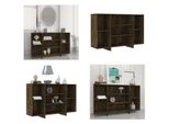 Vidaxl Credenza In Rovere Fumé 120X30X75 Cm In Legno - Credenza - Credenza - Armadio - Armadio Portaoggetti