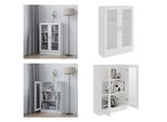 Vidaxl Vetrina Bianca 82,5X30,5X115 Cm Materiale A Base Di Legno - Vetrina - Vetrine - Libreria - Librerie