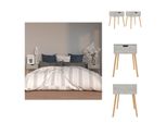 Vidaxl Comodini 2 Pz. Grigio Cemento 40X40X56 Cm Materiale A Base Di Legno - Comodini
