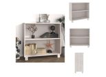 Vidaxl Credenza Hamar Bianco 85X35X80 Cm Pino Massiccio - Credenze