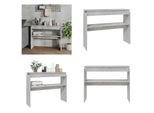 Vidaxl Consolle Grigio Cemento 102X30X80 Cm In Legno - Consolle - Tavolini - Tavoli Laterali - Tavoli Laterali
