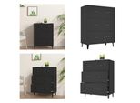 Vidaxl Credenza Nera 69,5X34X90 Cm Materiale A Base Di Legno - Credenza - Credenza - Armadio - Armadio Portaoggetti