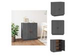Vidaxl Credenza Grigia 65,5X40X75 Cm In Legno Di Pino Massiccio - Credenze