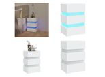 Vidaxl Comodino Led Bianco 45X35X67 Cm Materiale A Base Di Legno - Comodino - Comodini - Mobiletto - Tavolino