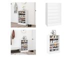 Vidaxl Scarpiera Bianca 60X35X92 Cm Materiale A Base Di Legno - Scarpiera - Portascarpe - Ripiani Per Scarpe - Armadio Per Scarpe