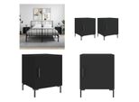 Vidaxl Comodini 2 Pezzi Neri 40X40X50 Cm In Legno - Comodino - Comodini - Armadio - Mobile Da Letto