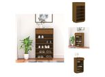Vidaxl Scarpiera Miele Marrone 60X34X105 Cm In Legno Di Pino Massiccio - Scarpiere E Armadietti
