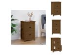 Vidaxl Comodino Marrone Miele 40X35X61,5 Cm In Legno Di Pino Massiccio - Comodini