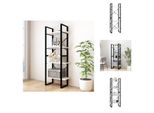 Vidaxl Libreria 4 Scomparti Bianca 60X30X140 Cm In Legno Di Pino Massiccio - Librerie E Scaffalature