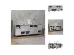 Vidaxl Credenze 3 Pz. Grigio Cemento 60X35X70 Cm Materiale A Base Di Legno - Credenze