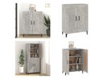Vidaxl Credenza Grigio Cemento 69,5X34X90 Cm In Legno - Credenza - Credenza - Armadio - Armadio Portaoggetti