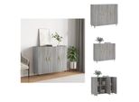Vidaxl Credenza Grigio Sonoma 90X34X80 Cm Materiale A Base Di Legno - Credenze