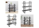 Vidaxl Libreria 3 Scomparti Grigio 100X30X105 Cm Pino Massiccio - Libreria - Librerie - Libreria - Librerie