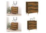 Vidaxl Credenza In Rovere Fumé 60X35X69 Cm In Legno - Credenza - Credenza - Armadio - Armadio Portaoggetti